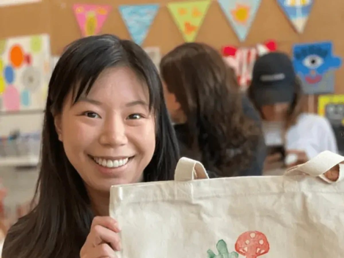 Design team offsite in San Francisco — Block-Print Your Own Tote Bag workshop