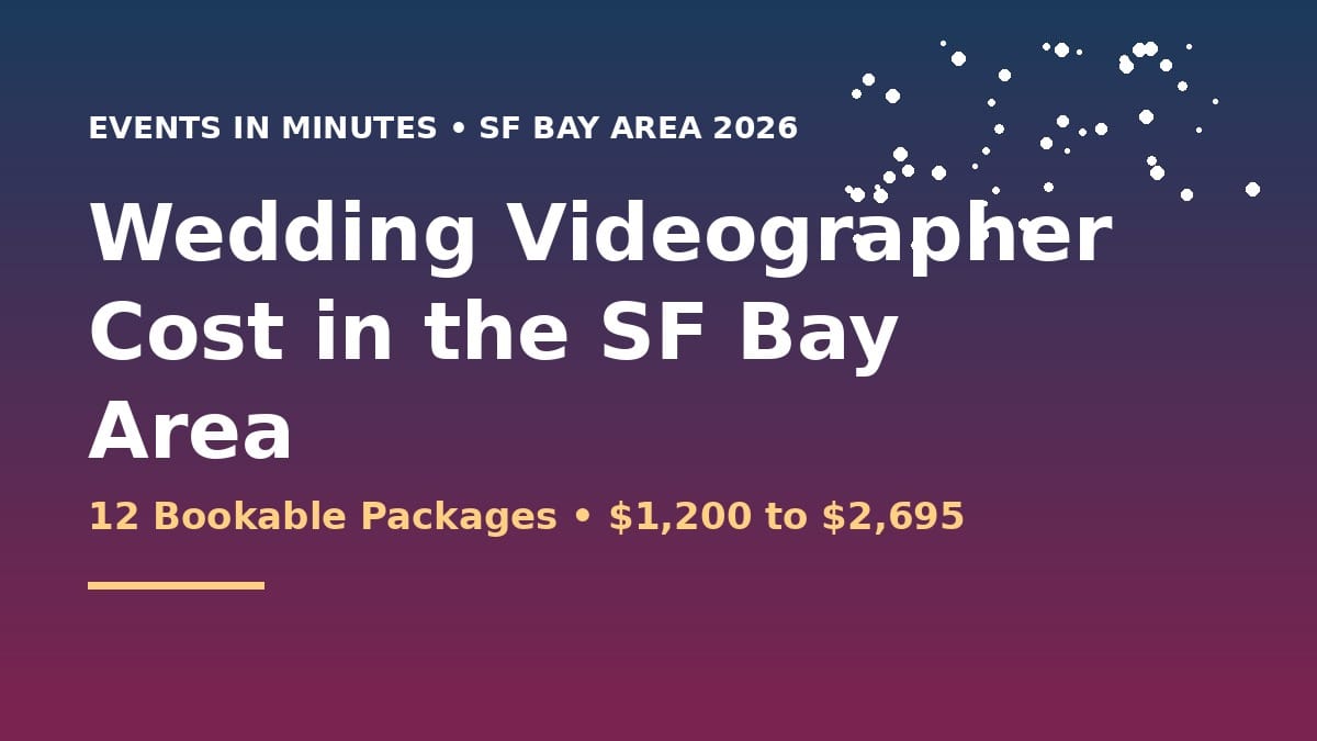 Wedding Videographer Cost in the SF Bay Area