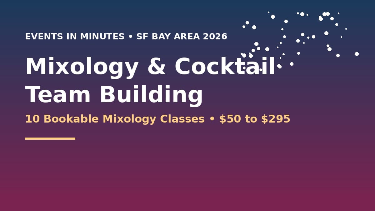 Mixology 101 Team Experience — a Bay Area cocktail-making team building class