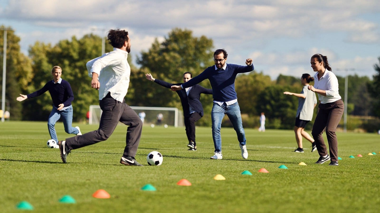 Soccer-themed corporate team building in the SF Bay Area