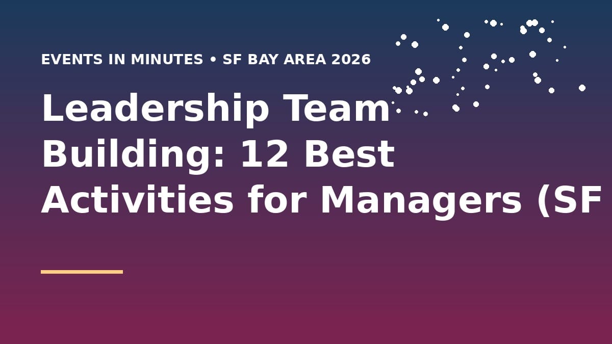 Leadership team building cooking workshop in San Francisco