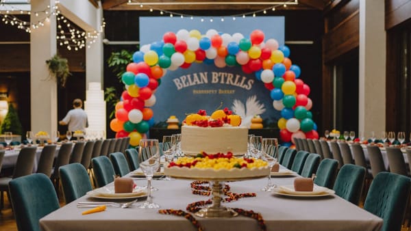 Decorated birthday party venue in the SF Bay Area