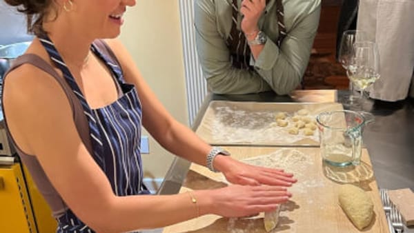 A hands-on corporate pasta-making cooking class for a team, bookable on Events in Minutes