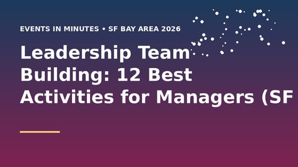 Leadership team building cooking workshop in San Francisco